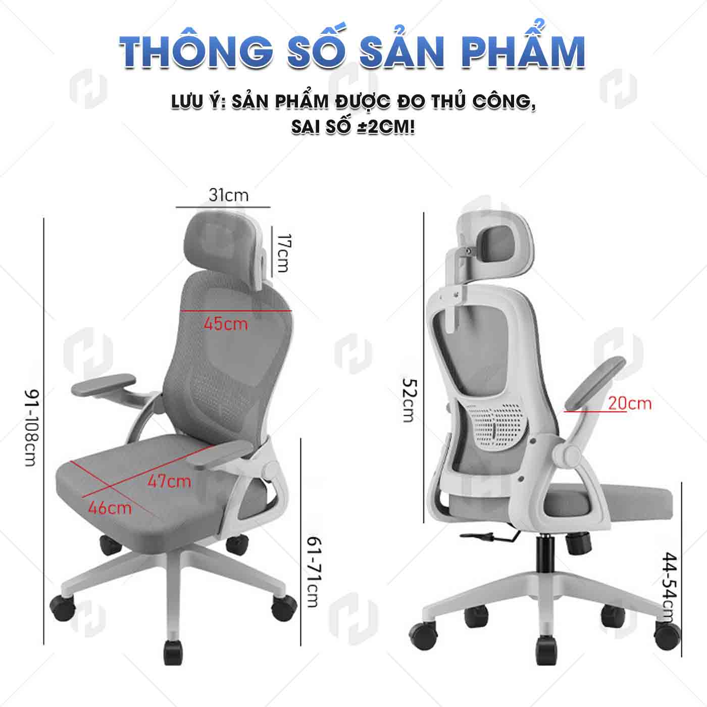 Ghế công thái học HTD-588 Ghế xoay văn phòng