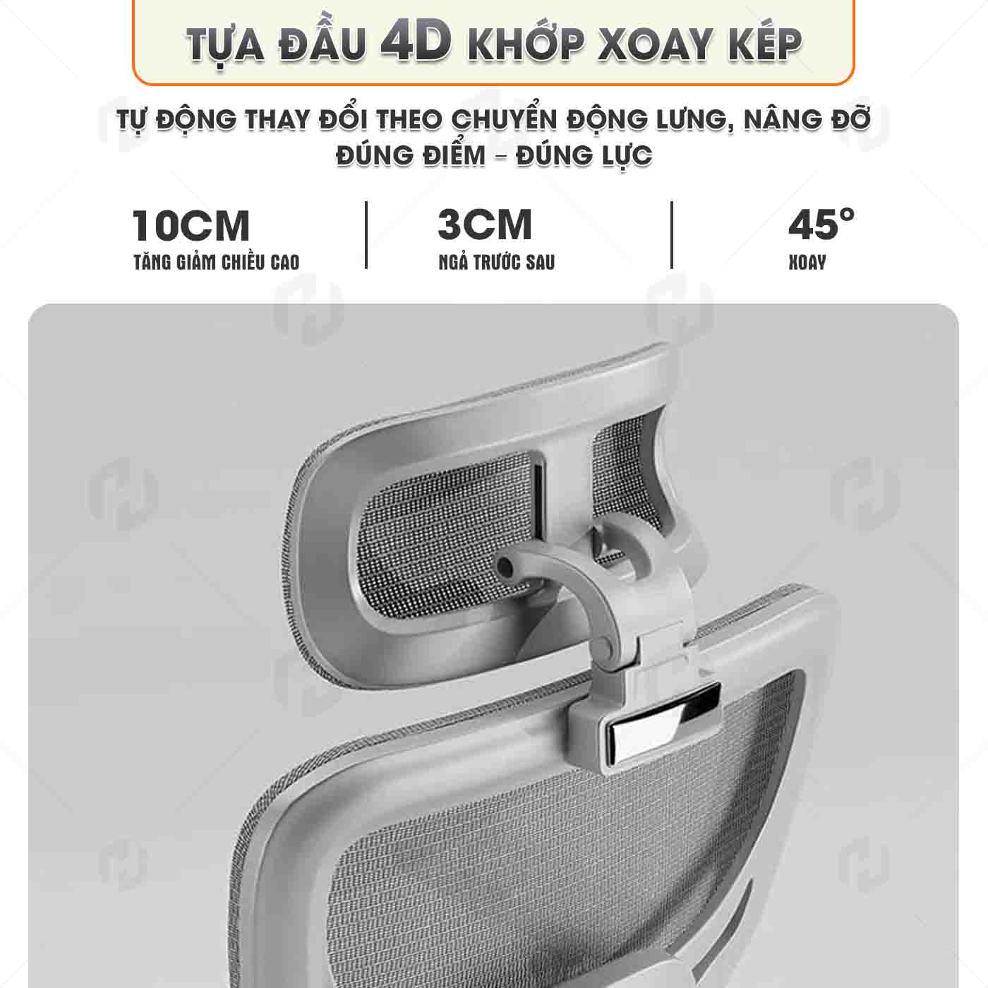 Ghế Công Thái Học Egronomic HTD 909 nâng Đỡ Cột Sống Tối Ưu.