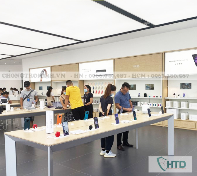 chống trộm điện thoại trưng bày