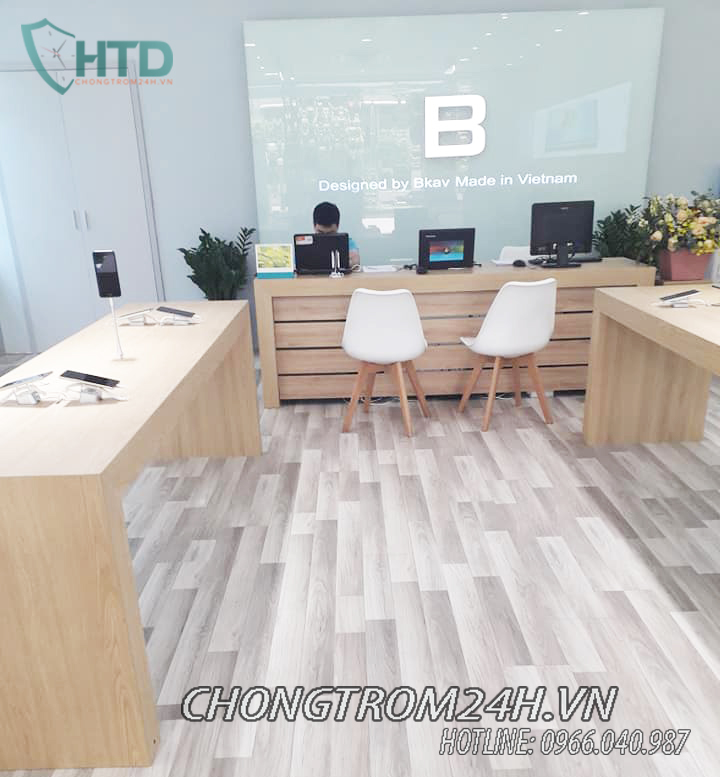 Chống trộm điện thoại trưng bày tịa Bphone Store