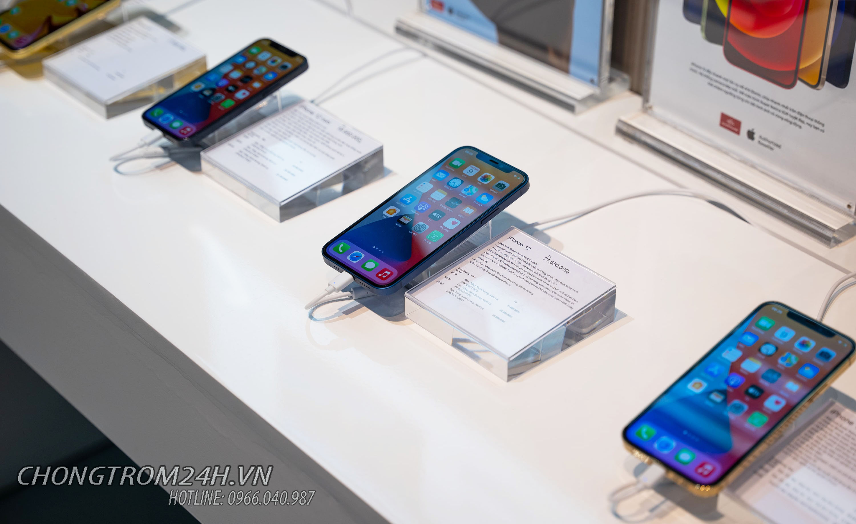 chống trộm điện thoại trưng bày