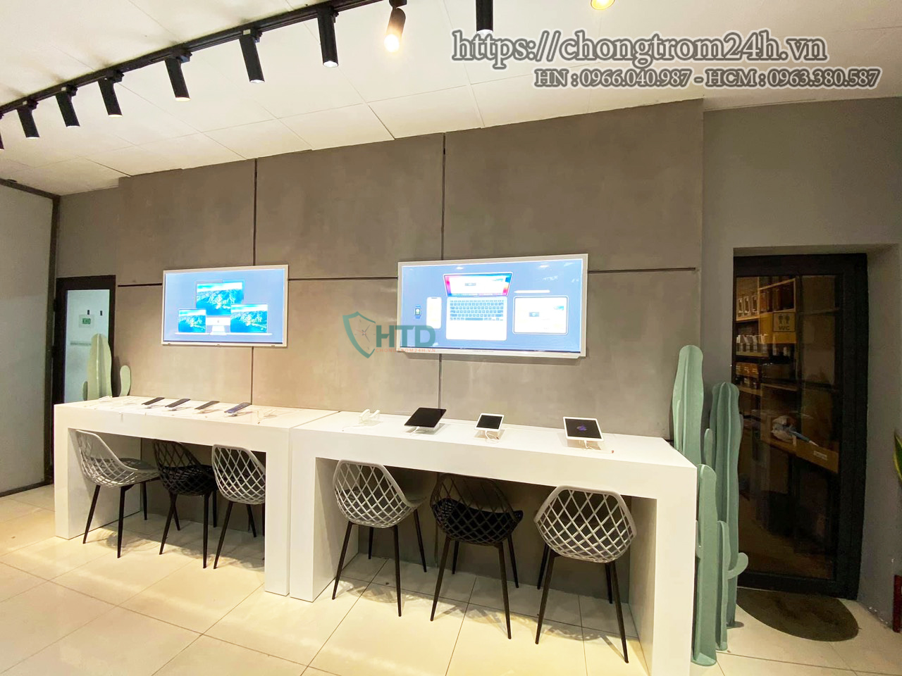 chống trộm điện thoại trung bày