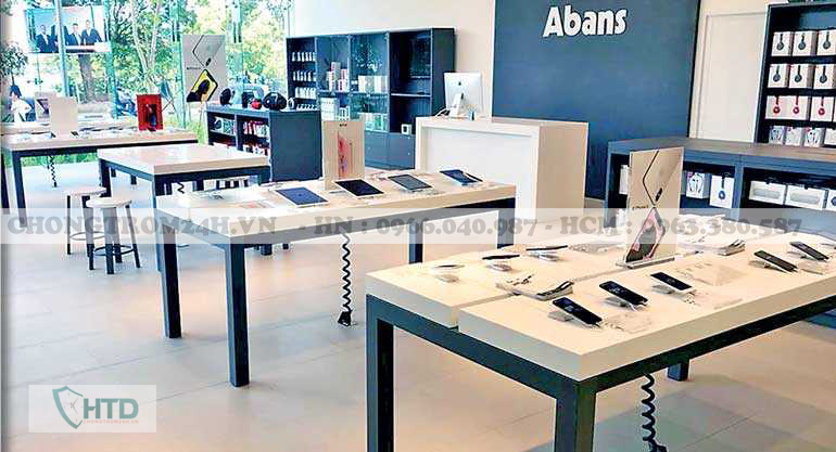 chống trộm điện thoại trưng bày