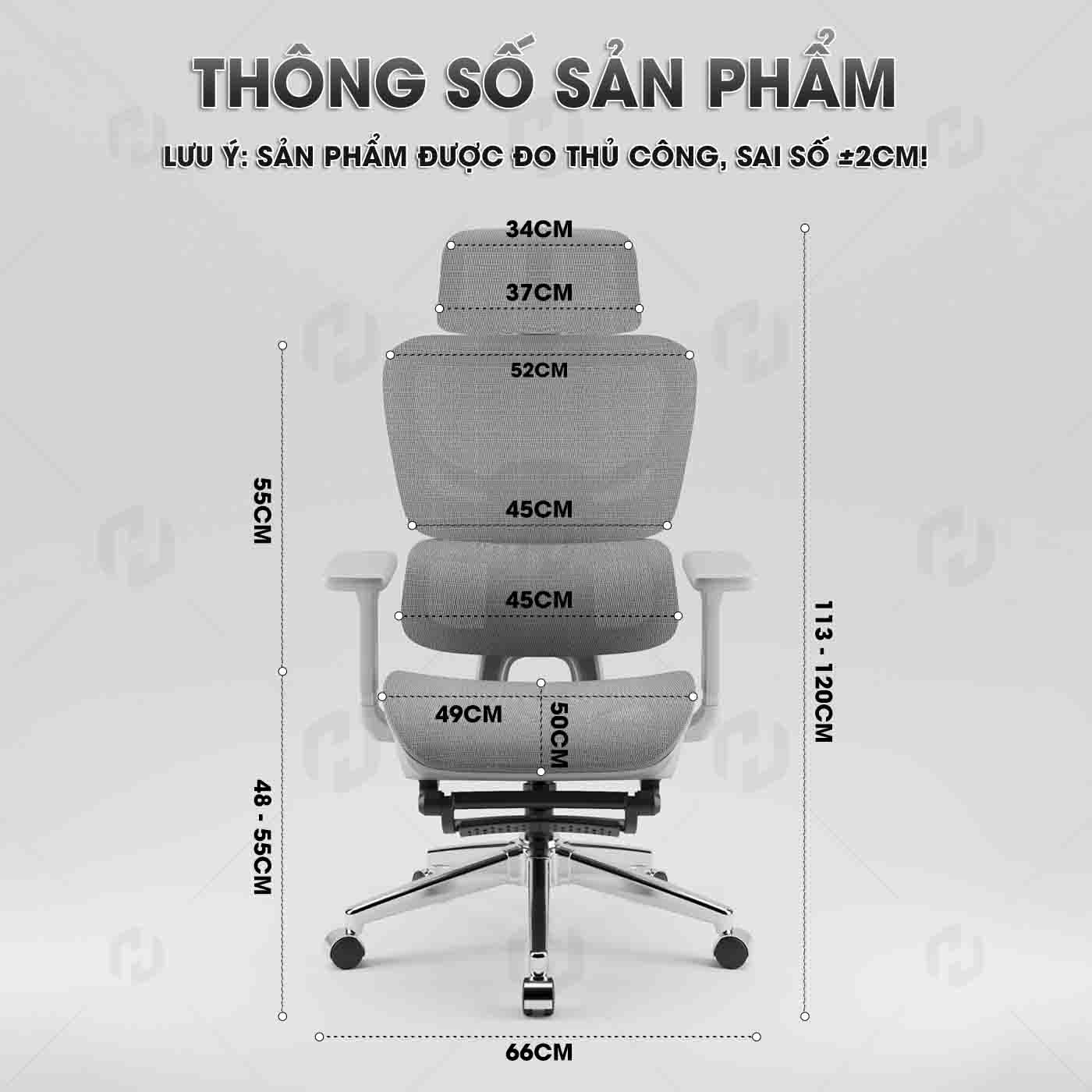 Ghế Công Thái Học Egronomic HTD 909 nâng Đỡ Cột Sống Tối Ưu