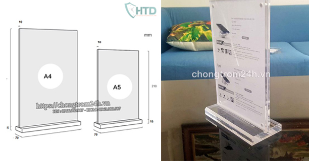 Tầm quan trọng của kệ mica menu A4, A5 trong các cửa hàng