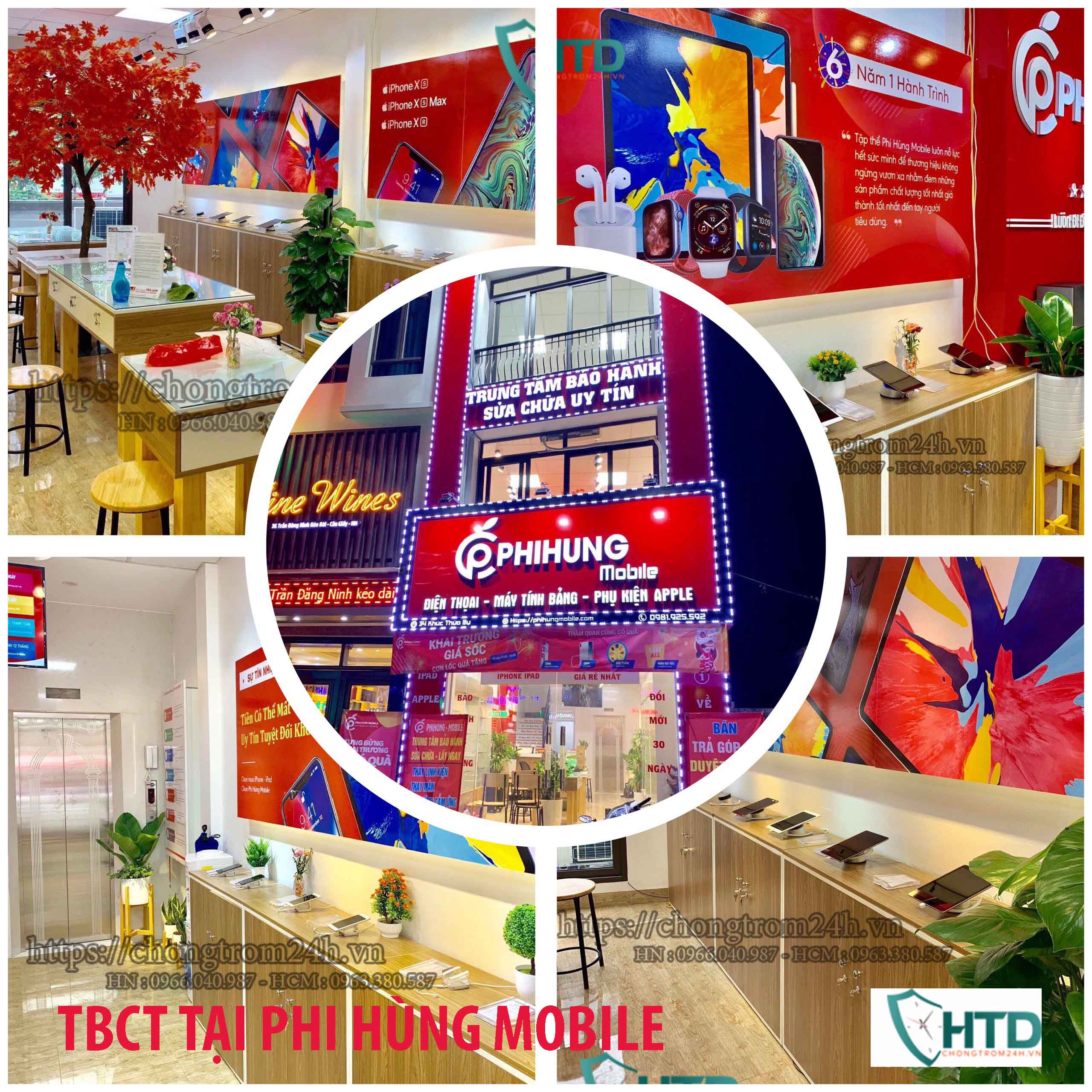 . Thiết bị chống trộm điện thoại trưng bày tại PHI HÙNG MOBILE.