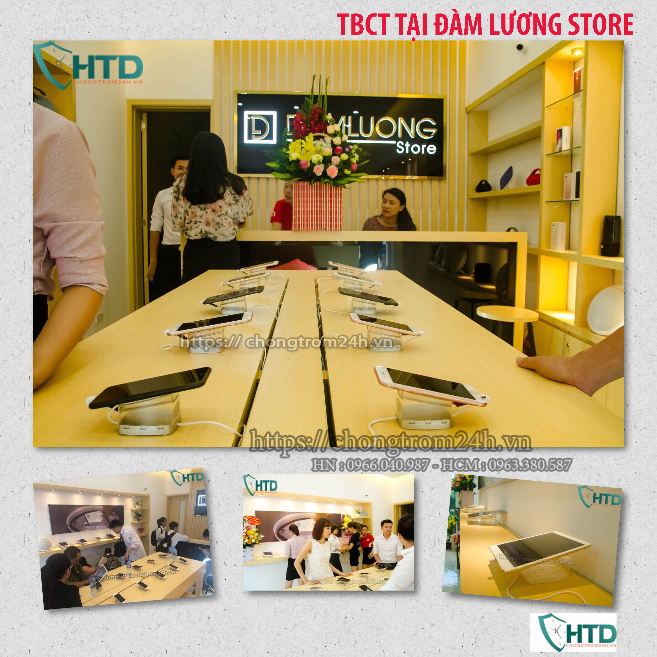 Trưng bày chống trộm tại Đàm Lương Store