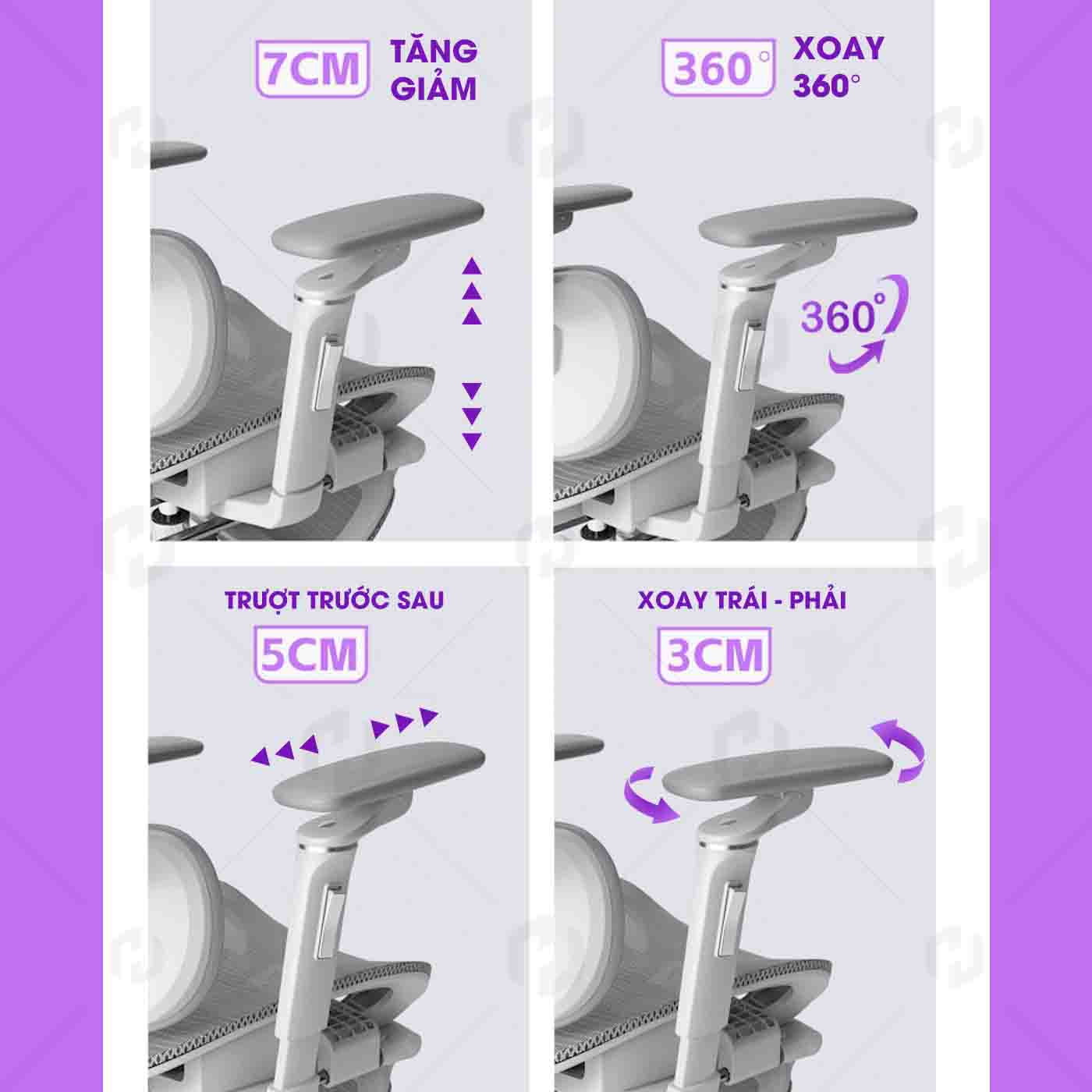 Ghế công thái học HTD-X360 giải pháp bảo vệ cột sống