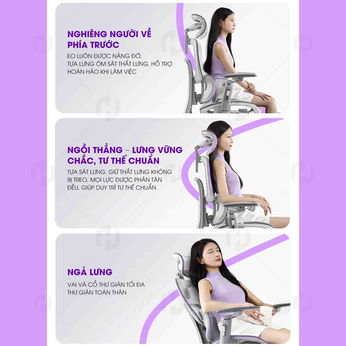Ghế công thái học HTD-X360 giải pháp bảo vệ cột sống