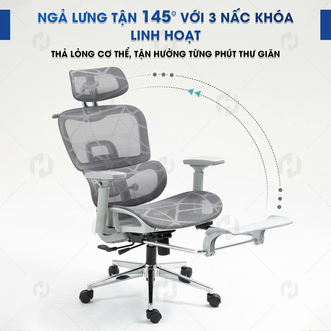 Ghế công thái học full lưới HTD-LS900 Chống đau lưng
