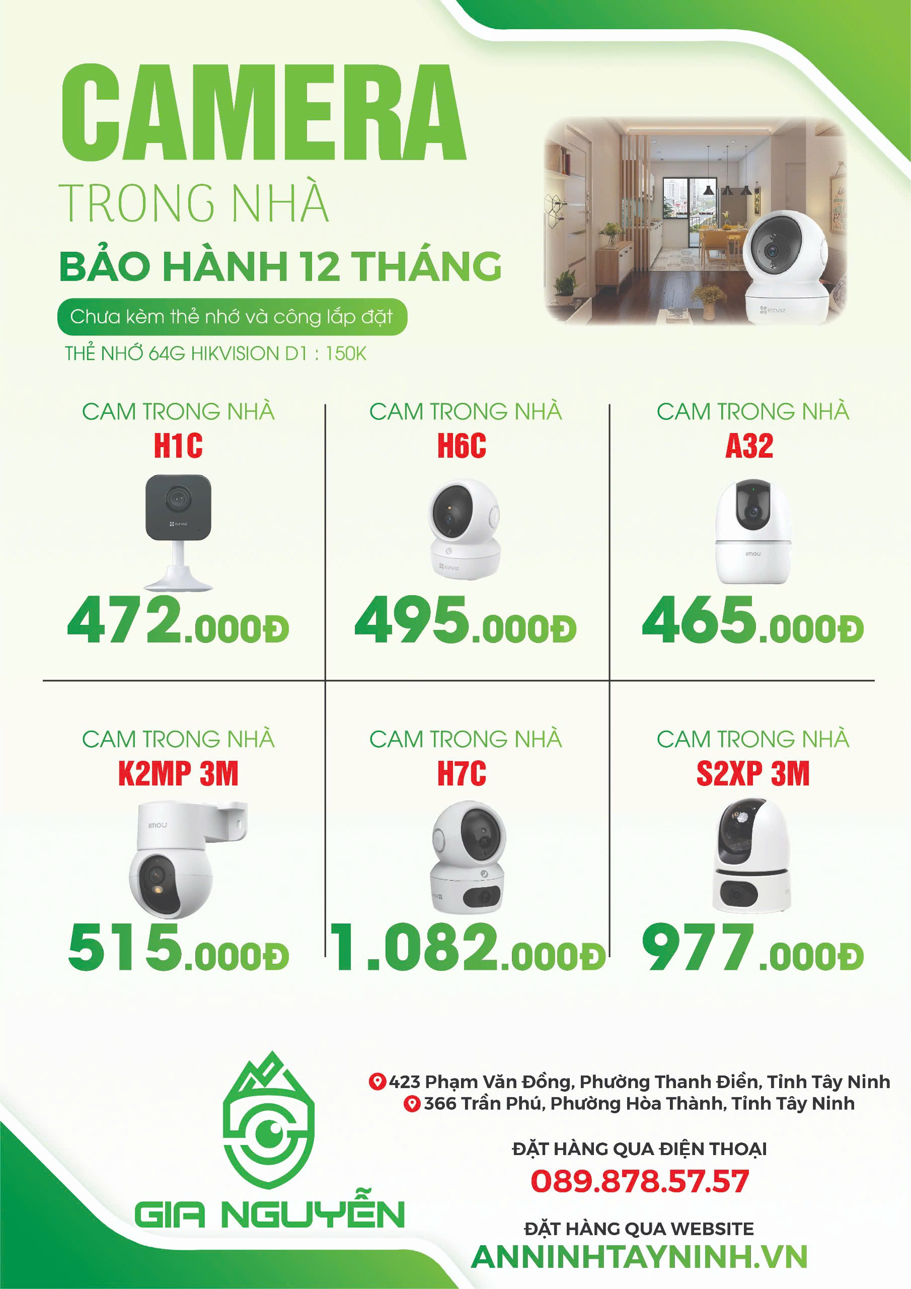 🎉CAMERA WIFI GIÁ RẺ TẠI GIA NGUYỄN 🔥