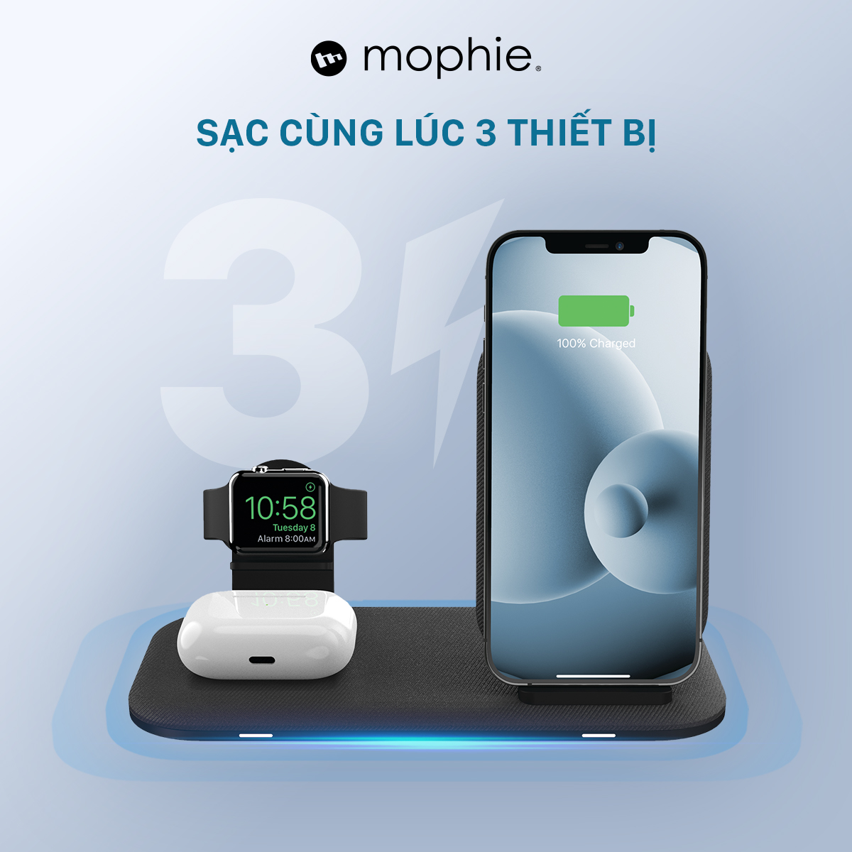 Đế sạc Mophie 2in1 StandPlus 4 broshop de sac mophie 2in1 stand plus 13