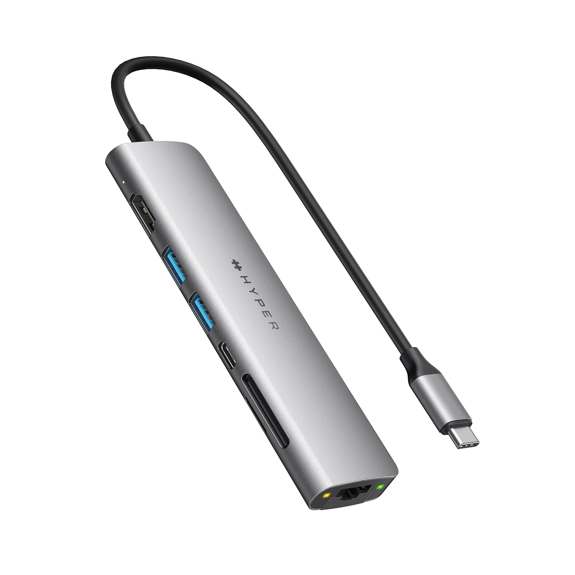 CỔNG CHUYỂN HYPERDRIVE SLAB 7 IN 1 USB-C HUB FOR MACBOOK, SURFACE, PC ...
