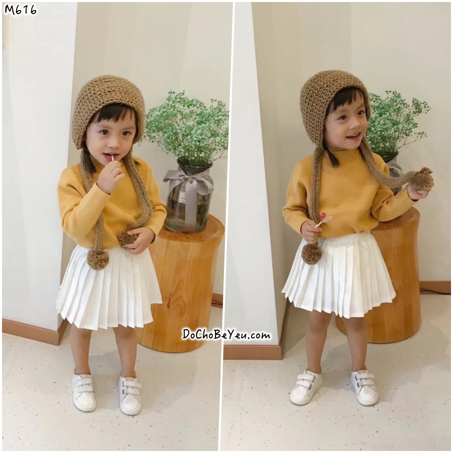 Mua [Có sẵn] Váy đầm trẻ em phong cách Hàn Quốc dễ thương, Váy chấm bi cổ  hoa siêu kute - 160 chiều cao 145-155cm tại EASYKD | Tiki