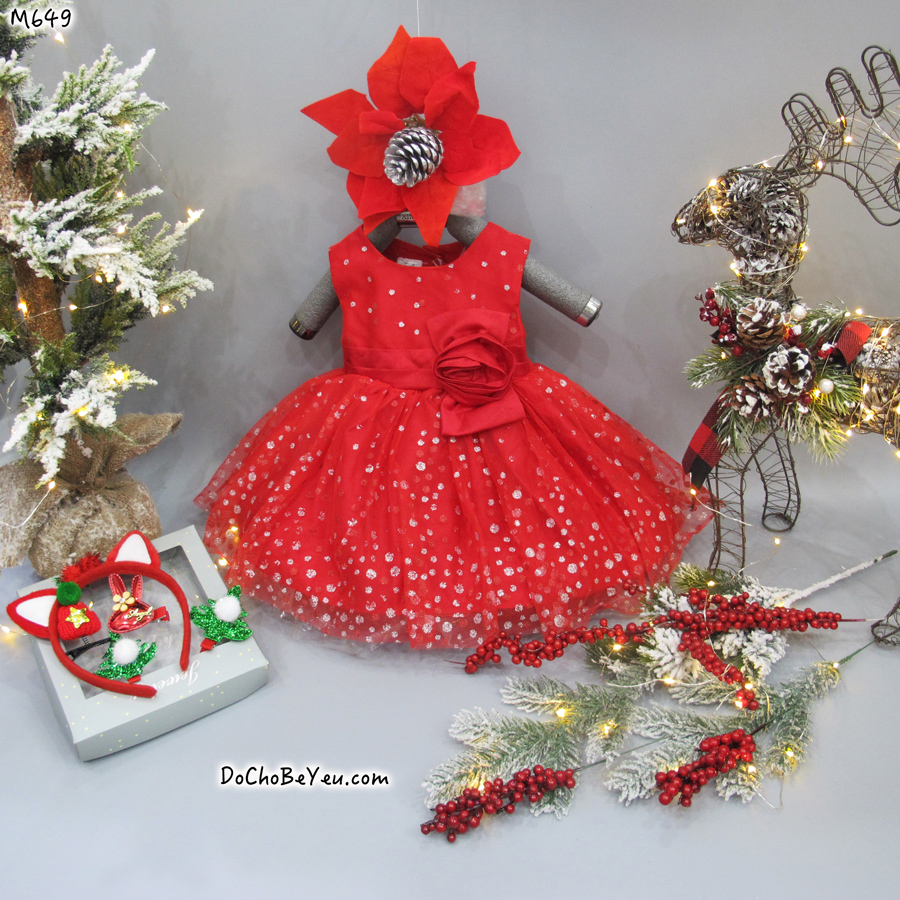 Đầm đẹp cho bé gái màu đỏ Noel Giá Rẻ Tận Kho Sỉ – DoChoBeYeu.com