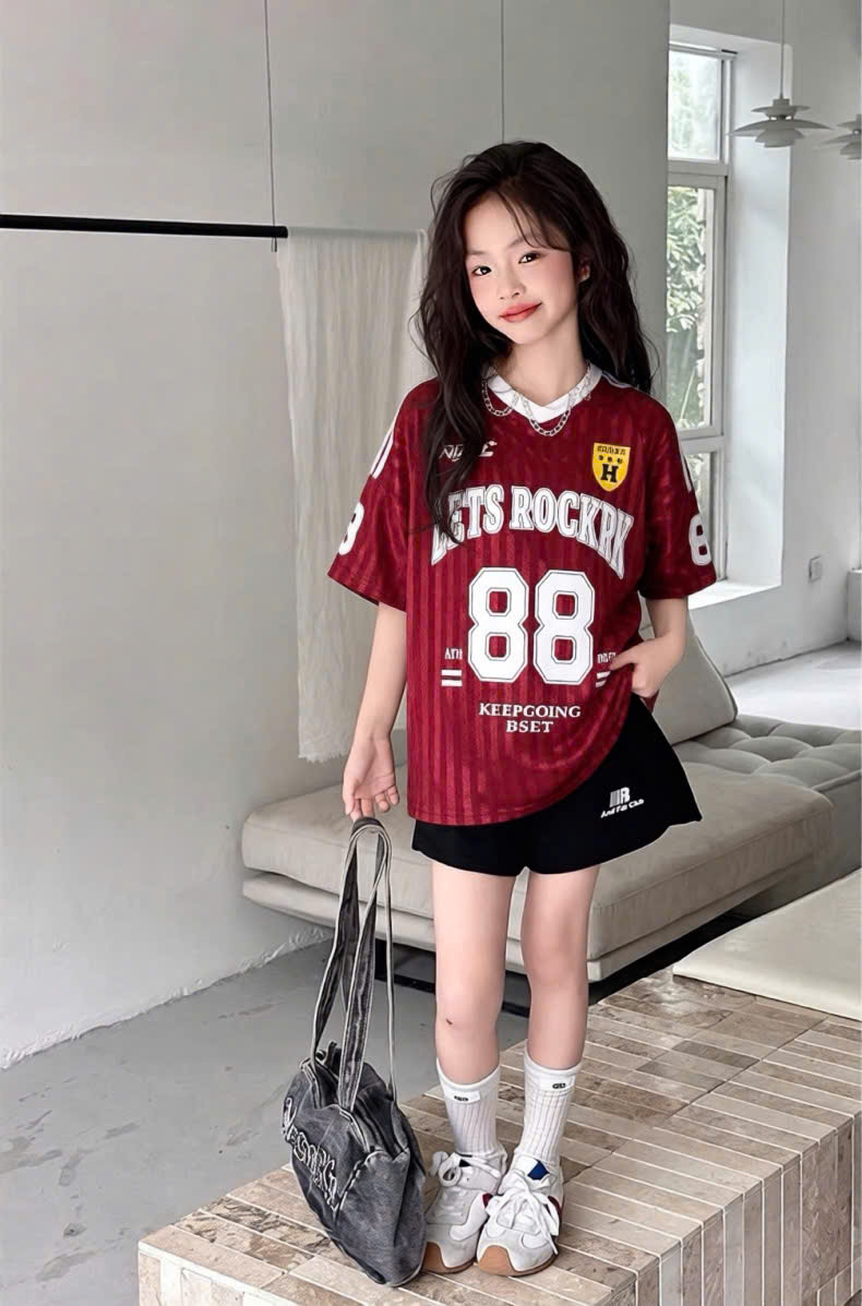 Áo thun cho bé gái form rộng size đại TPHCM
