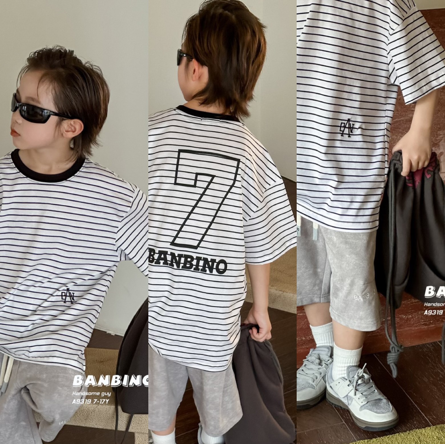 Áo thun Banbino cho bé trai size đại đến 55kg
