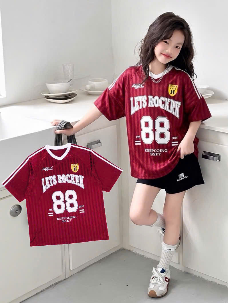 Áo thun bé trai form rộng oversize hot trend