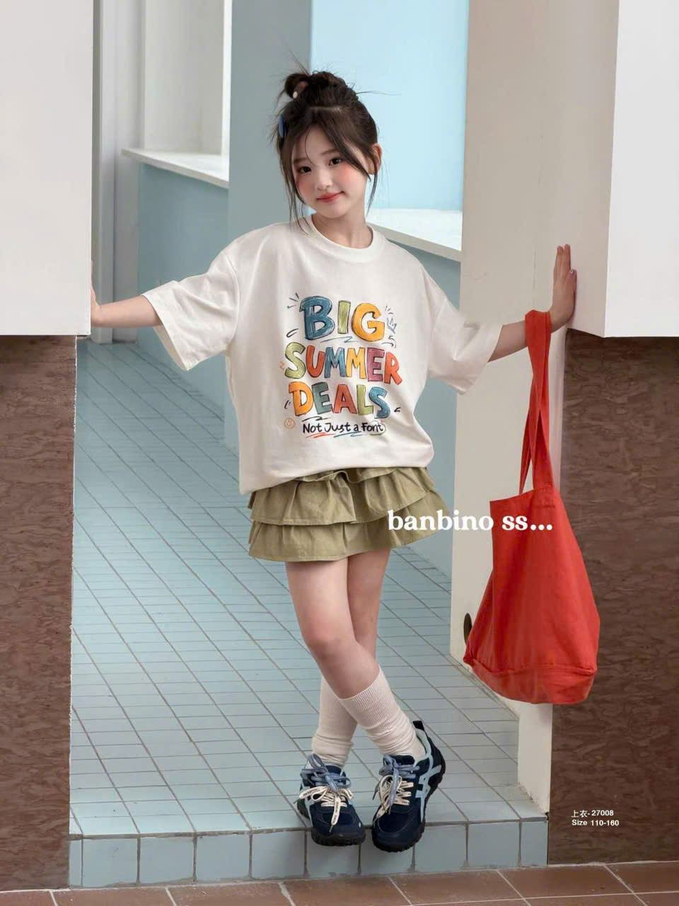 Áo thun bé gái size đại, áo thun trẻ em Banbino