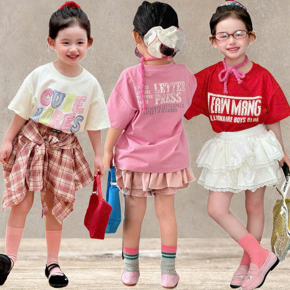Áo thun cho bé gái 1-2-3-4-5 tuổi