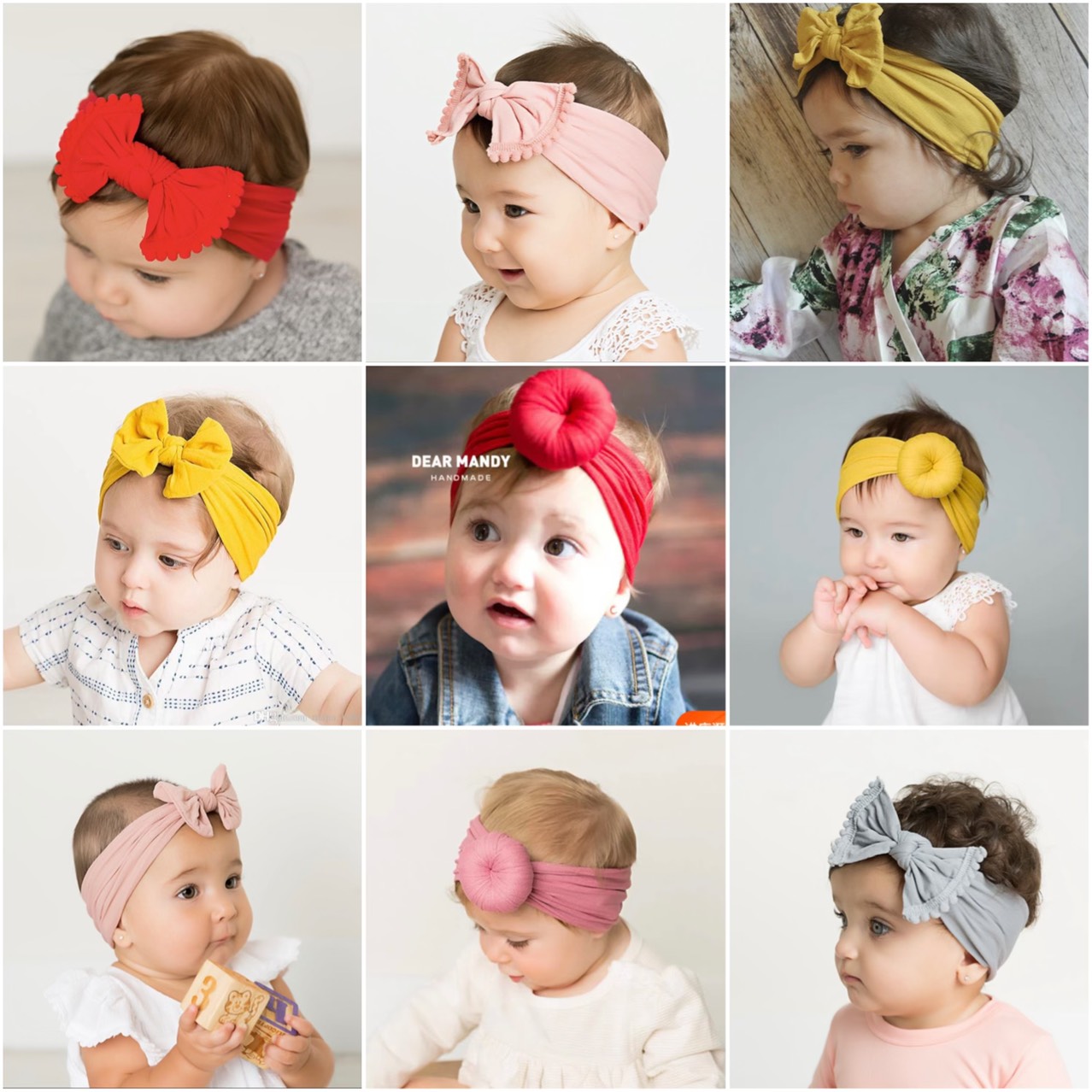 Băng đô turban cho bé gái sơ sinh đến 2 tuổi