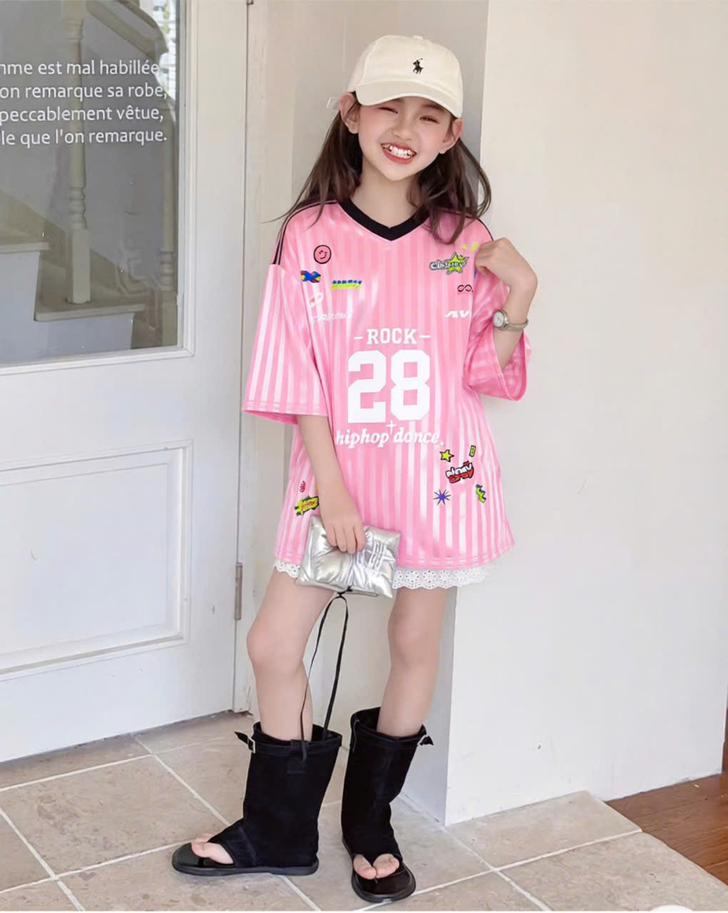 Áo thun cho bé gái form rộng size đại TPHCM