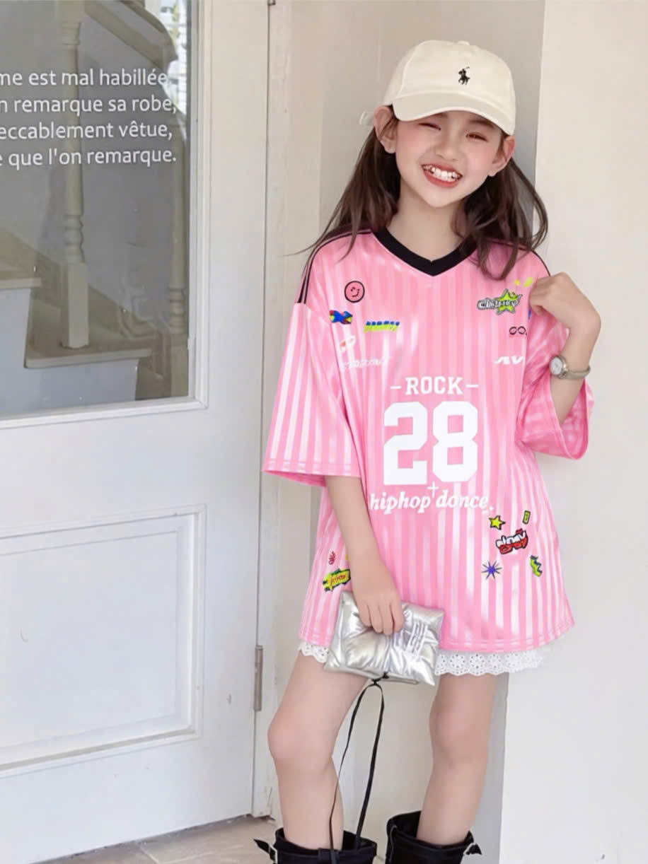 Áo thun cho bé gái form rộng size đại TPHCM