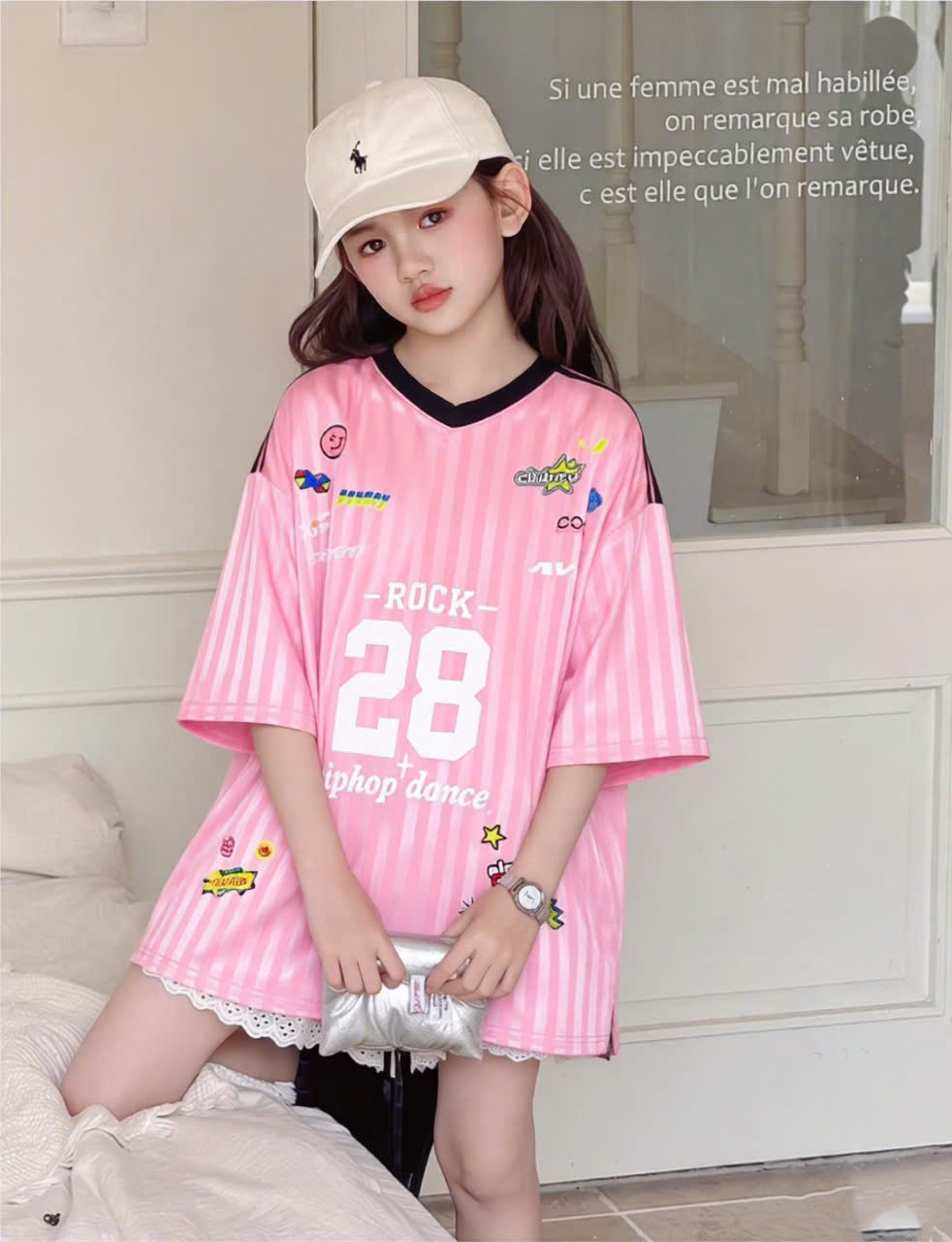 Áo thun cho bé gái form rộng size đại TPHCM