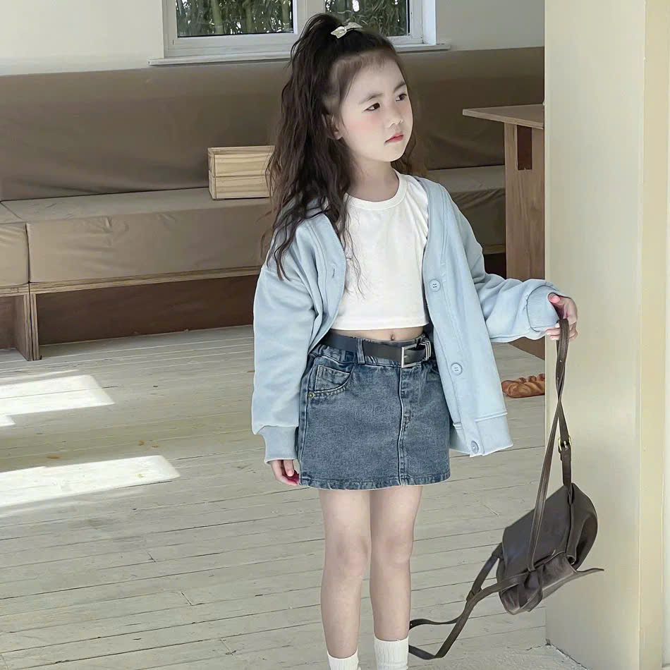 Chân váy jean, kaki cho bé gái 2 đếm 10-12 tuổi