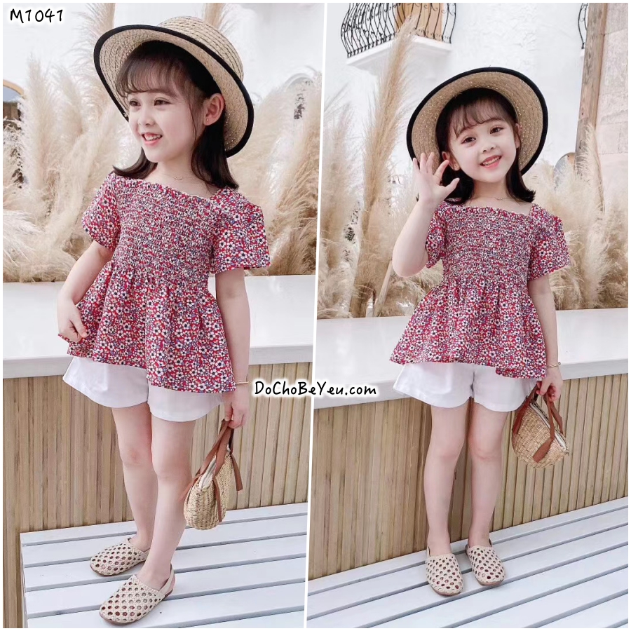 Đầm tay phồng kiểu dáng BabyDoll dành cho bé gái CBG9519M | Bé Cưng Shop