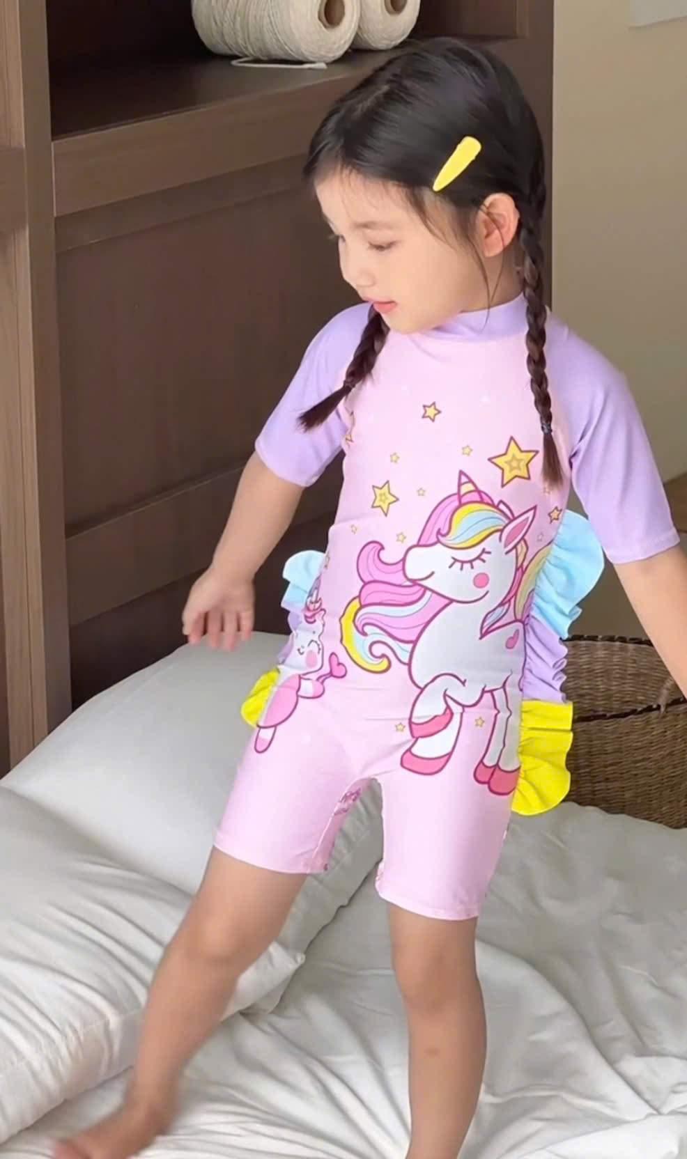 Đồ bơi cho bé gái 1-2-3-4-5 tuổi áo liền quần