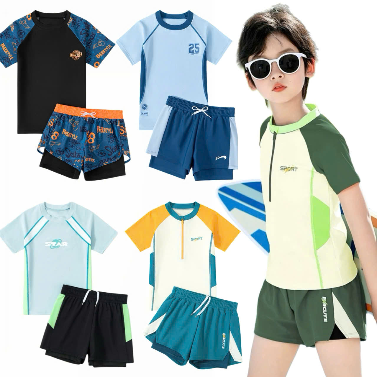 Đồ bơi cho bé trai size đại 6-7-8-10-12-14 tuổi TPHCM