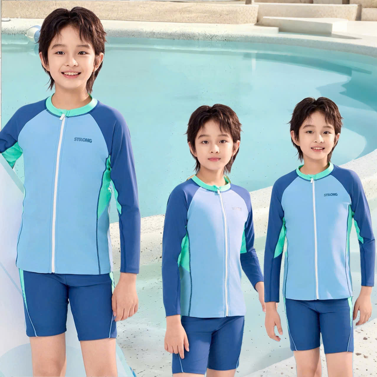 Đồ bơi cho bé trai tay dài, quần dài size đại 6-7-8-9-10-11-12-13-14 tuổi TPHCM (4)