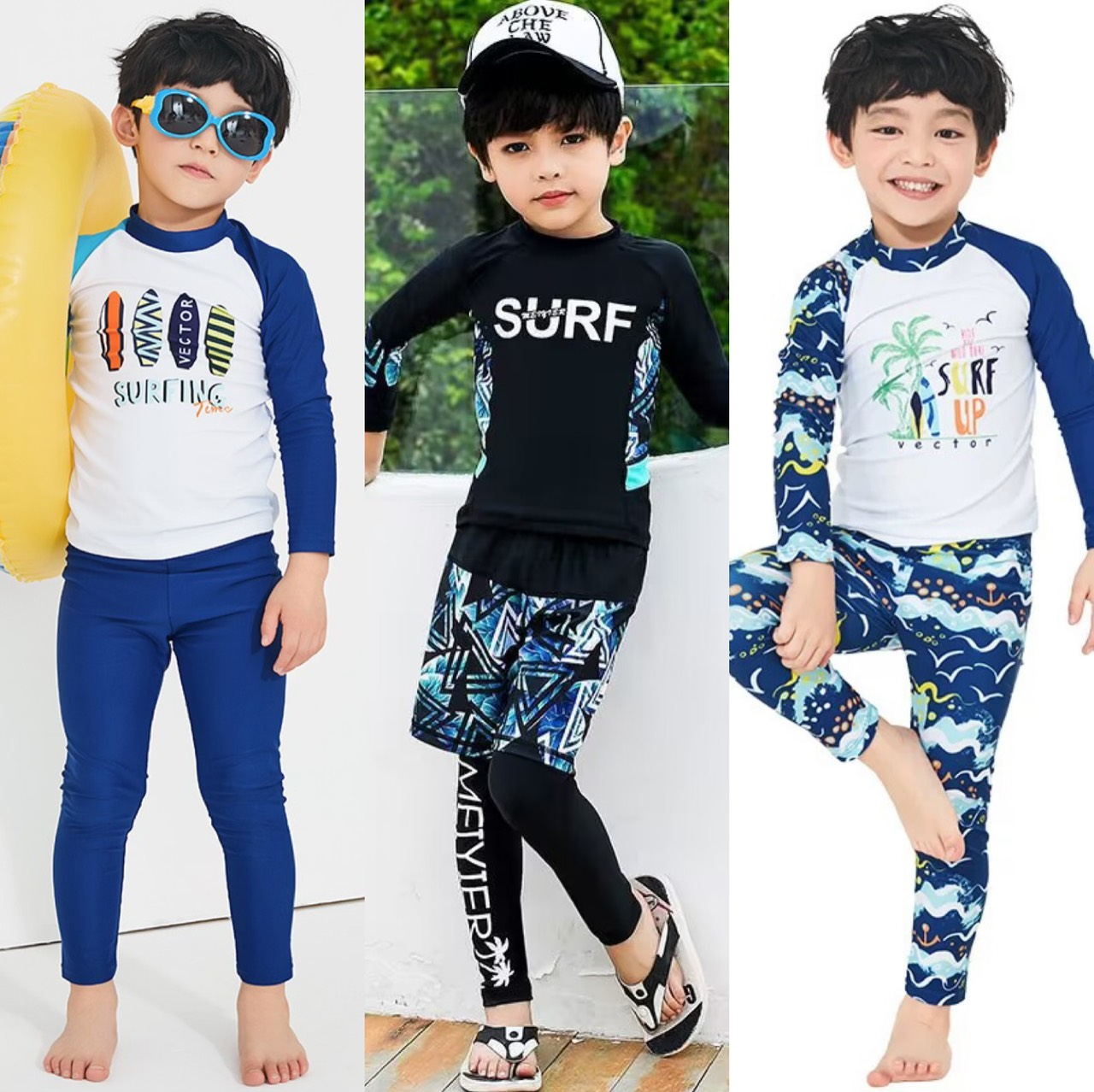 Đồ bơi cho bé trai tay dài quần dài