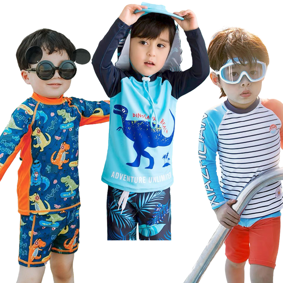 Đồ bơi cho bé trai tay dài 2-6 tuổi, đồ bơi trẻ em tay dài size đại