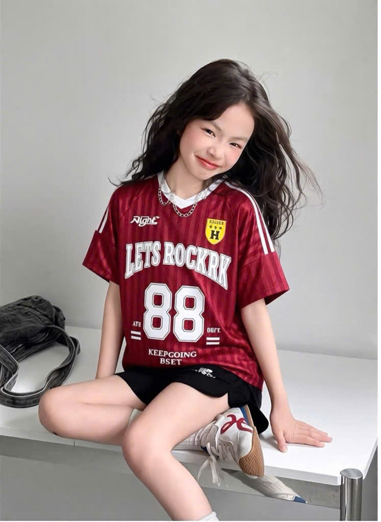 Áo thun cho bé gái form rộng size đại TPHCM