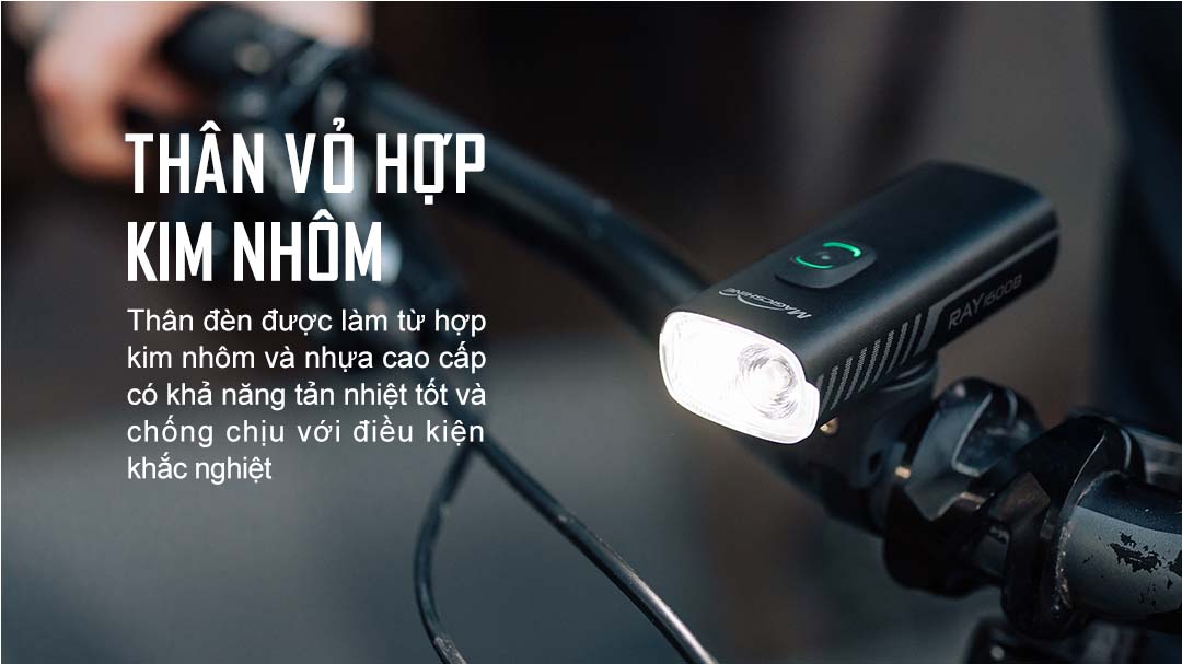 Đèn xe đạp MAGICSHINE RAY 1600B làm bằng hợp kim nhôm