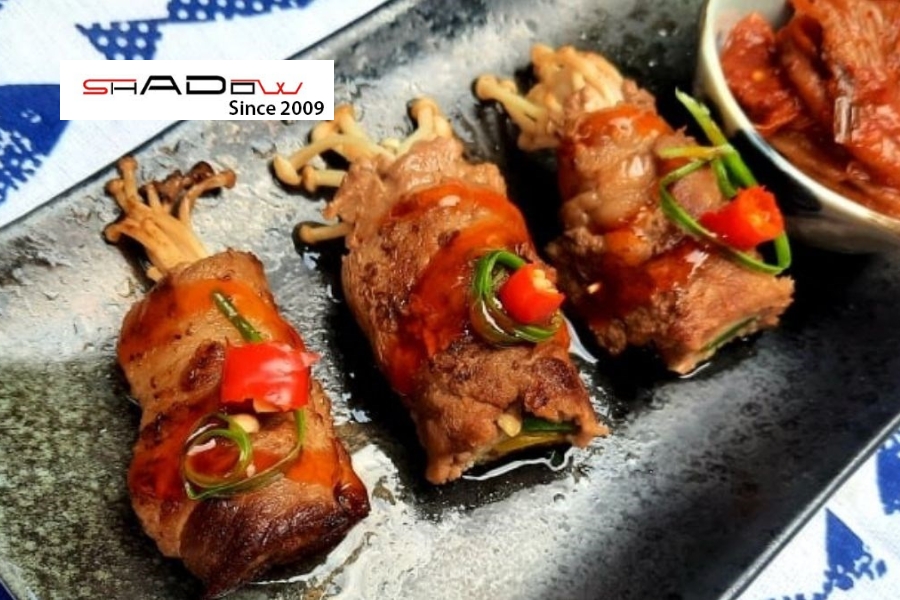 Ba chỉ cuộn nấm