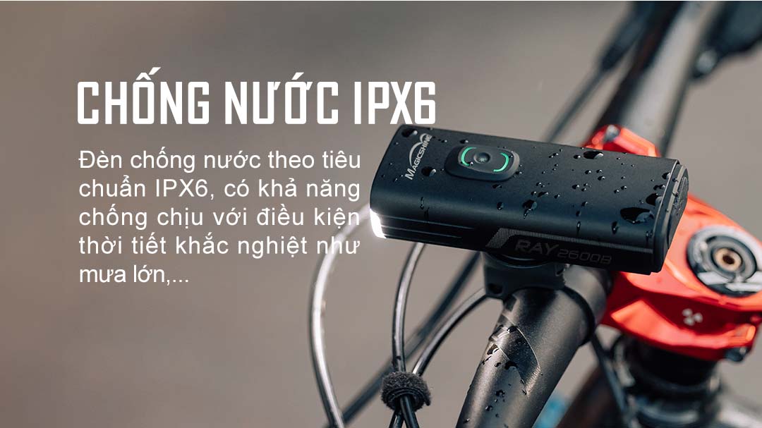 Khả năng chống nước của đèn magicshine ray 1600b