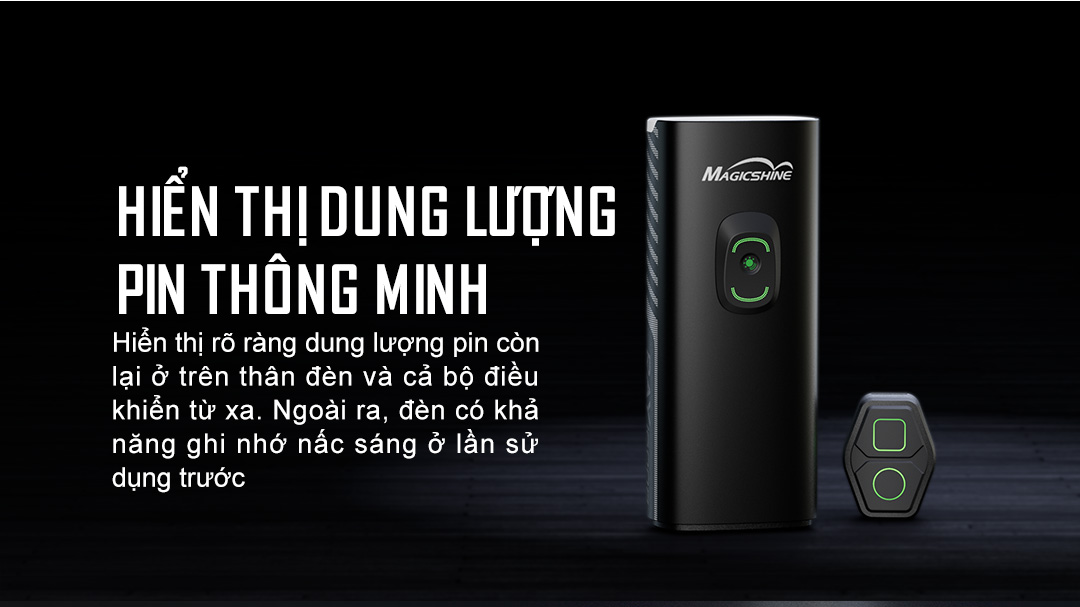 Đèn xe đạp MAGICSHINE RAY 1600B có led báo pin