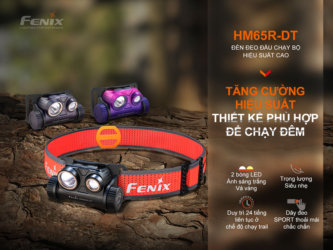 Tổng quan về Đèn pin đội đầu FENIX HM65R-DT