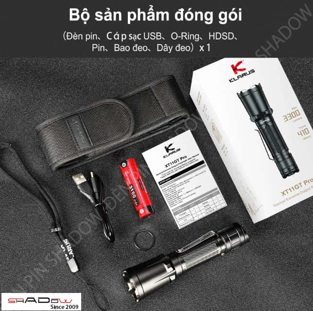 Bộ sản phẩm đi kèm của KLARUS XT11GT PRO V2