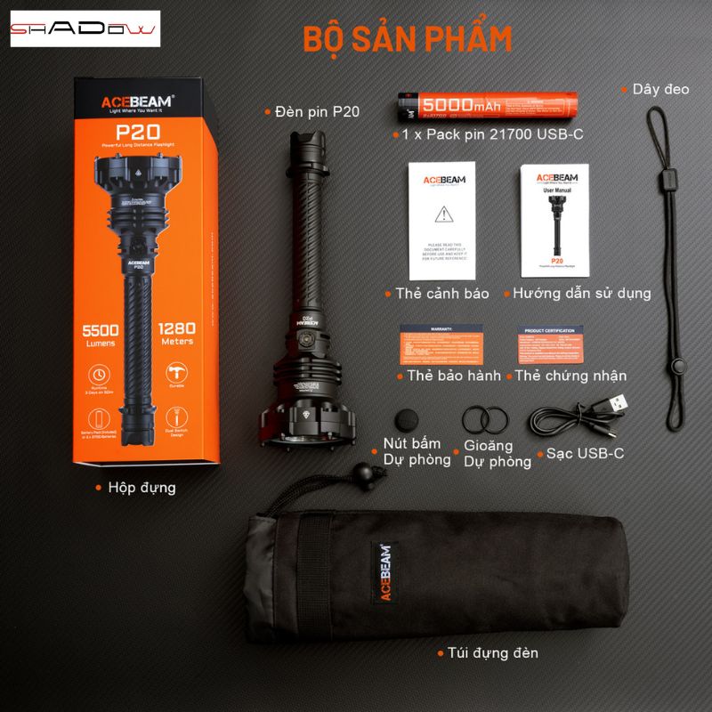 Bộ sản phẩm của đèn