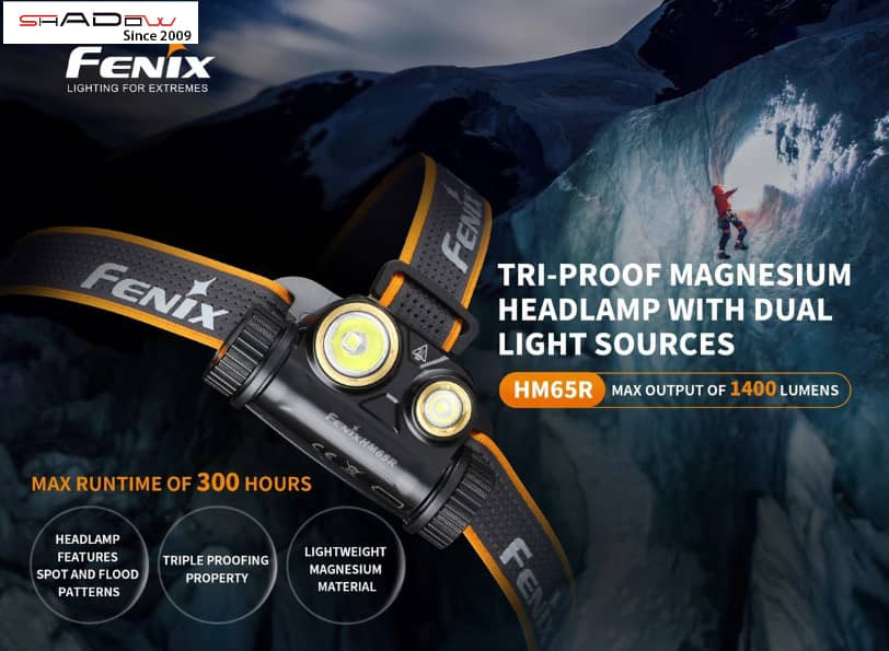 Đèn pin đội đầu Fenix HM65R độ sáng 1400 lumen