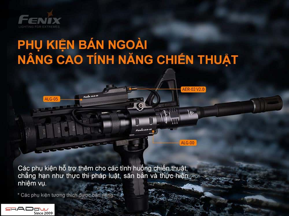 Đèn pin FENIX PD32 V2.0 có nhiều phụ kiện hỗ trợ