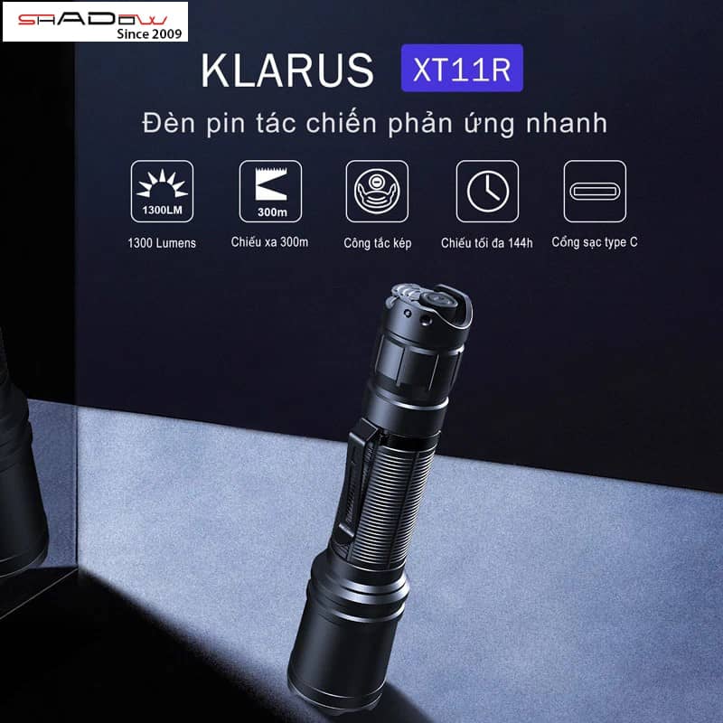 đèn pin mini police 3w Klarus XT11R