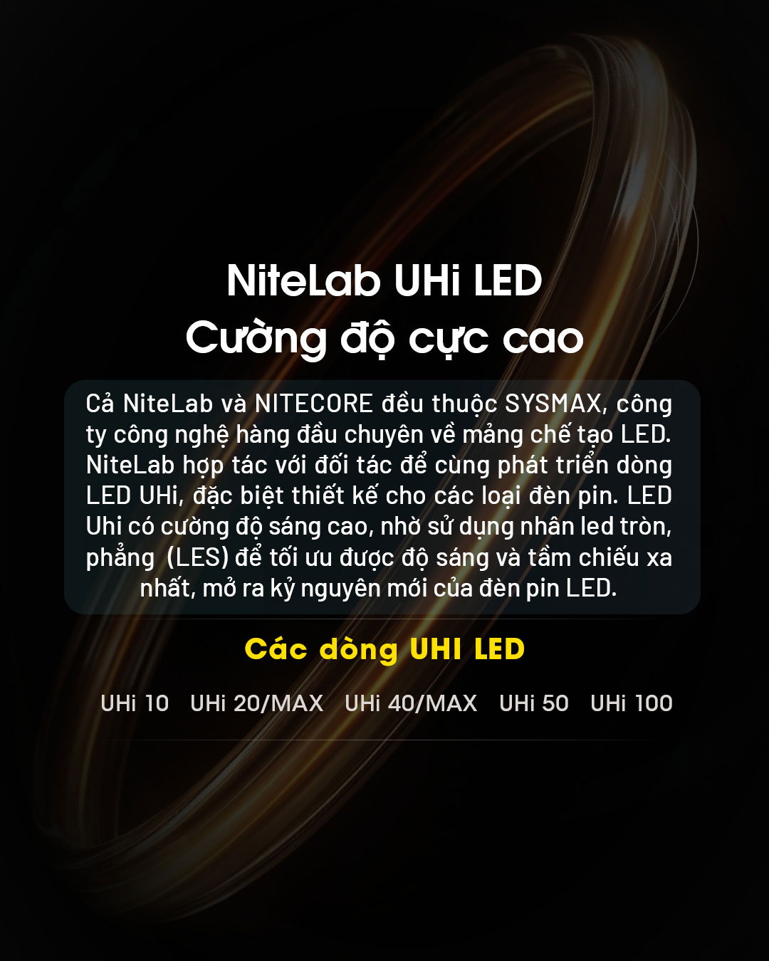 Đèn pin NITECORE TM9K Pro  SỬ DỤNG LED Cường độ cao