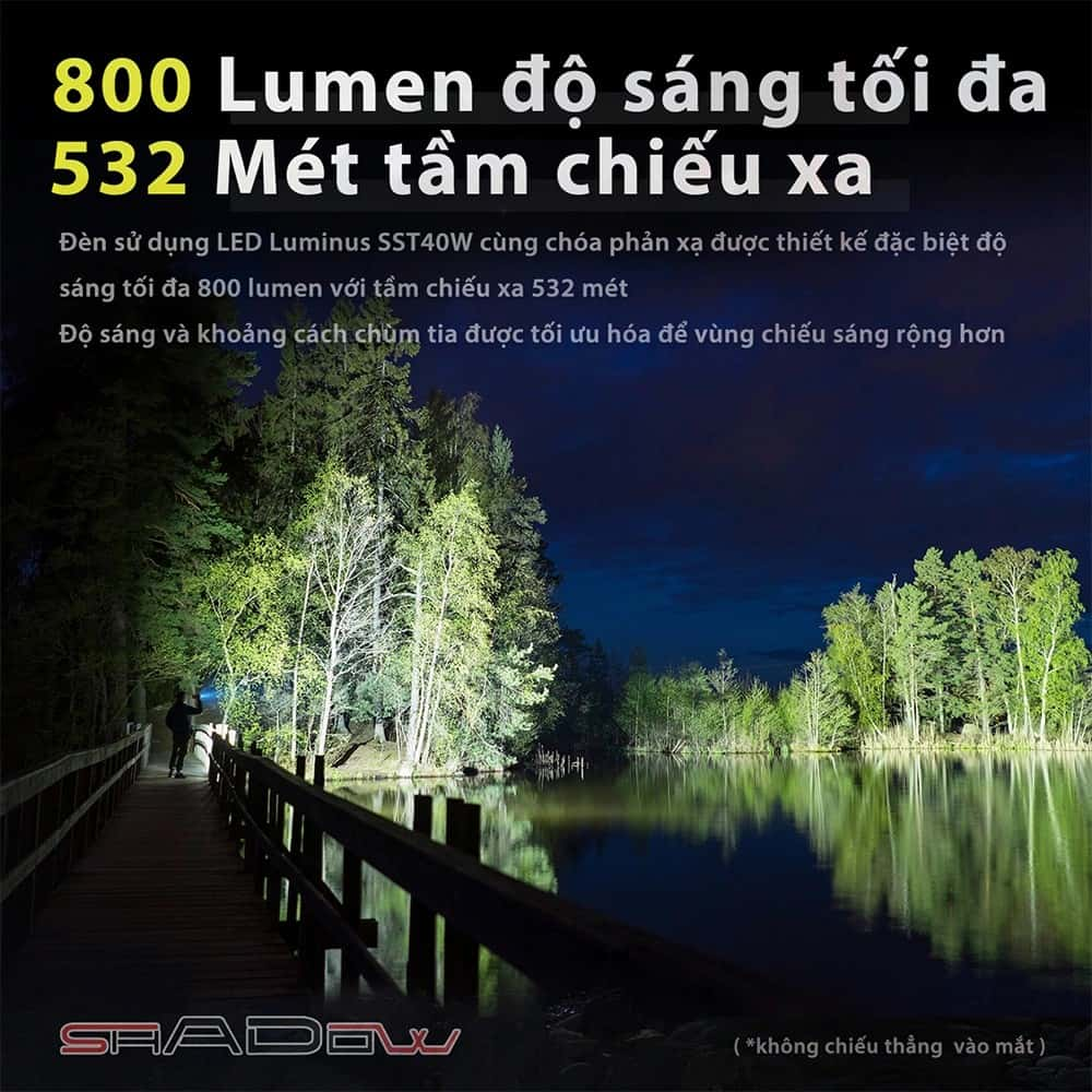 Đèn pin sạc Klarus RS10 độ sáng 800 lumen