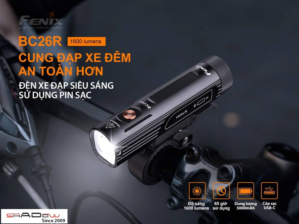 Đèn pin xe đạp Fenix BC26R