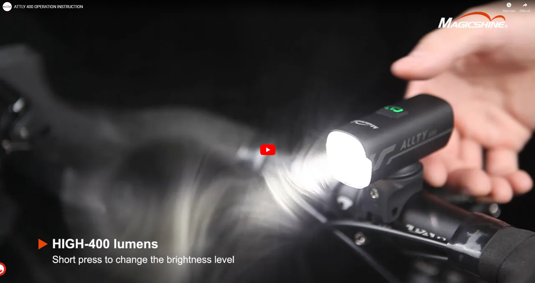 video đèn xe đạp magicshine seemee 400